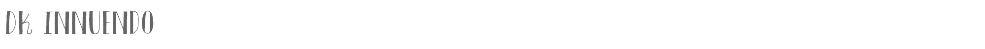 Sample characters DK Innuendo Font
